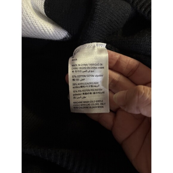 Style & Co Long Sleeve Muse Colorblock Multi-color Sea Captain Black Sweater M - Picture 11 of 11